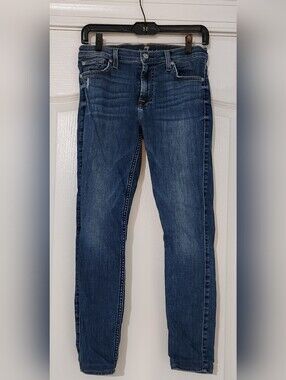 7 For All Mankind Gwenevere Skinny Jeans in Dark Blue Wash